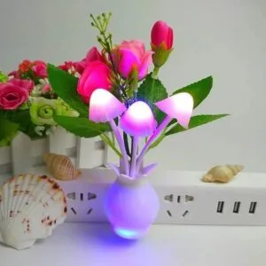 Lighting US Plug Flower Vase LED Mushroom Night Light mushroom light led mushroom light