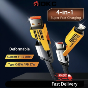 4 in 1 Fast Charging Cable 65w