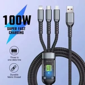 3 in 1 super fast 100w cable.